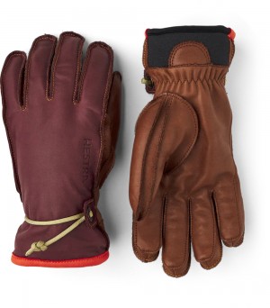 Guanti da sci Hestra Wakayama Uomo Bordeaux/Brown | SRZY69581